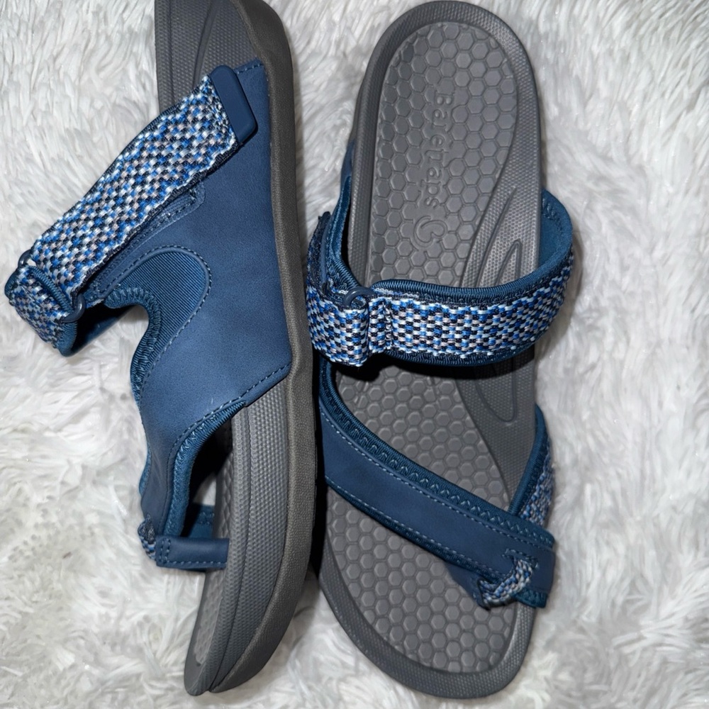 BareTraps Denni Blue and Gray Women's Sandals